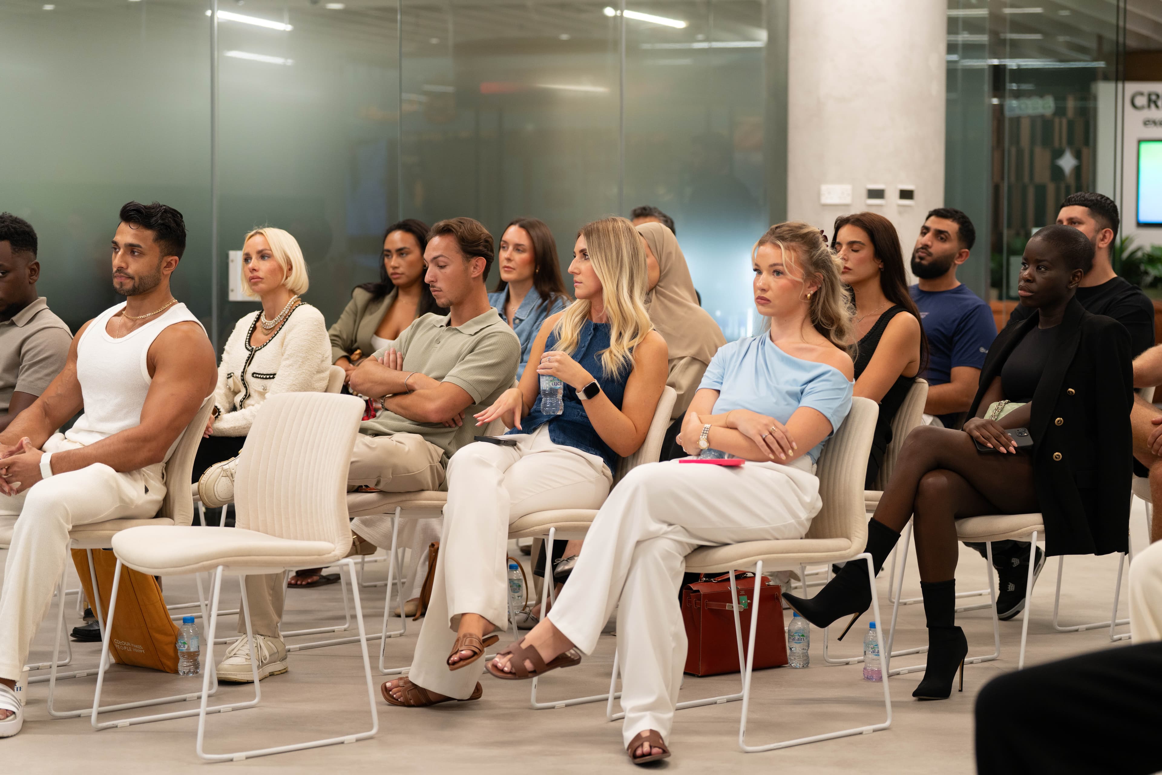 Guests attending a sports partnership presentation.